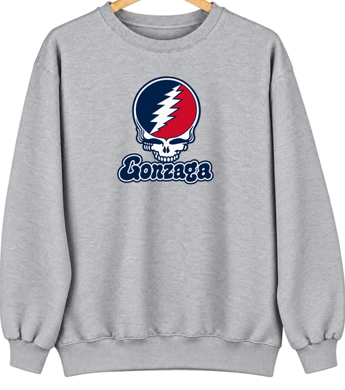 Gonzaga Stealie Premium Unisex Crewneck — Design: Gonzaga University — Sport Grey