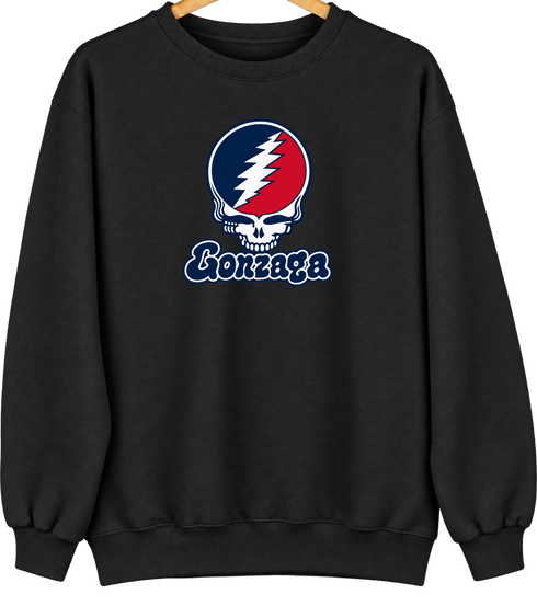 Gonzaga Stealie Premium Unisex Crewneck — Design: Gonzaga University — Black