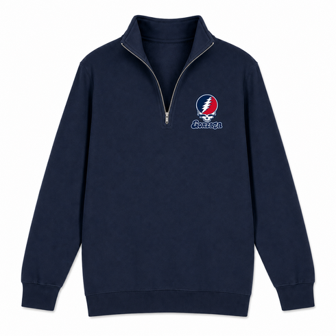 Gonzaga Stealie Premium Unisex Quarter-Zip — Design: Gonzaga University — Navy
