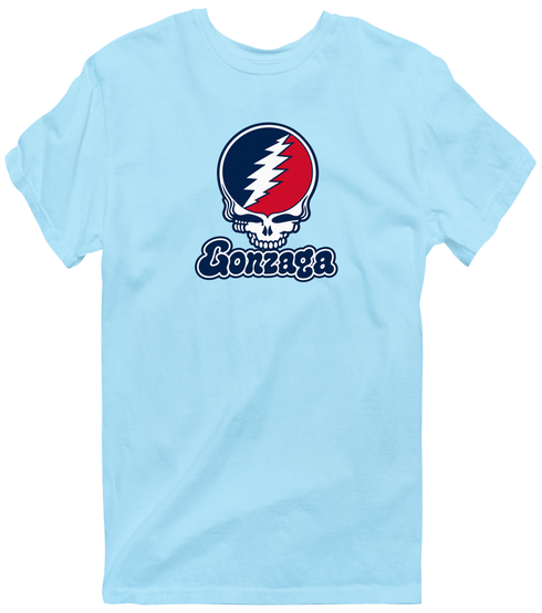 Gonzaga Stealie Premium Unisex T-Shirt — Design: Gonzaga University — Light Blue