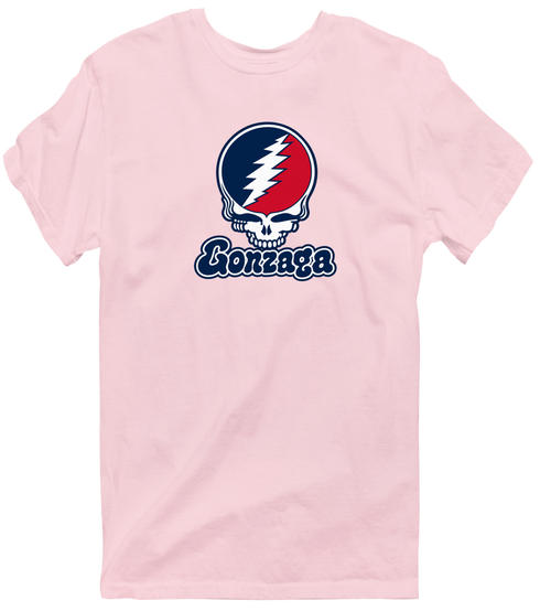 Gonzaga Stealie Premium Unisex T-Shirt — Design: Gonzaga University — Light Pink