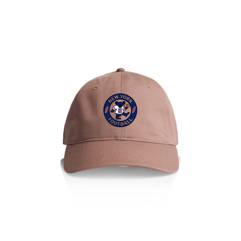 New York Football Dancing Bear Stealie Dad Hat - Pink