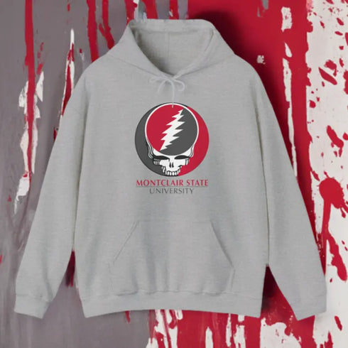 Montclair State University Grateful Dead Hoodie - Hooded Sweatshirt - MSU - StealieShop