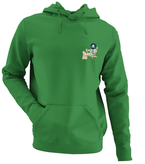 Chillin' Jerry Life is dead. - Premium Grateful Dead Left Chest Hoodie - Irish Green