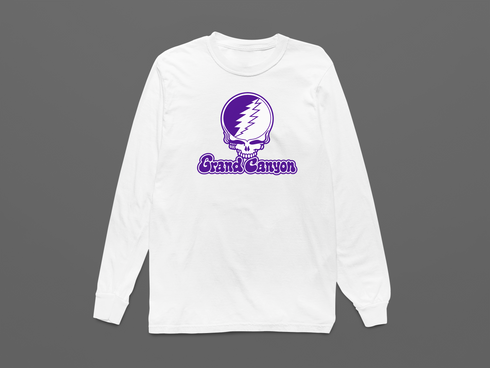 Grand Canyon Stealie Premium Unisex Long-Sleeve — Design: Grand Canyon University — White
