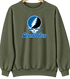 Grand Valley State Stealie Premium Unisex Crewneck — Design: Grand Valley State University — Military Green