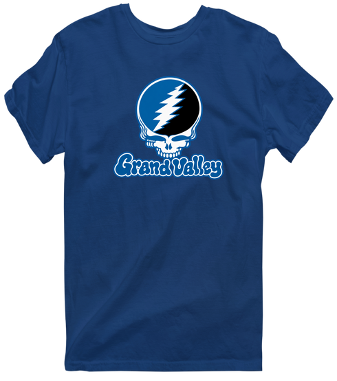 Grand Valley State Stealie Premium Unisex T-Shirt — Design: Grand Valley State University — Navy