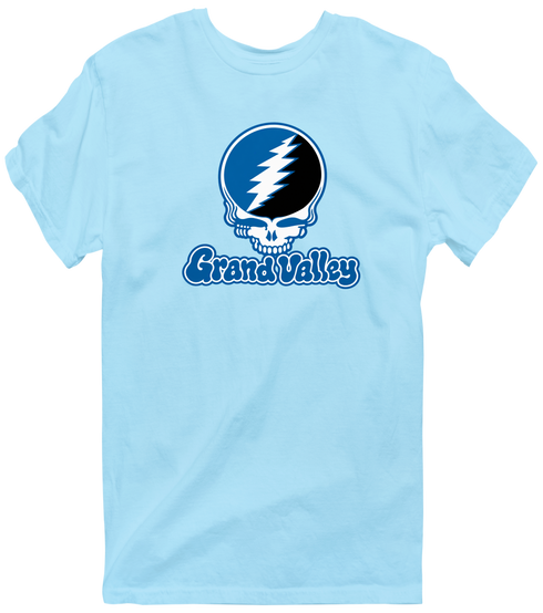 Grand Valley State Stealie Premium Unisex T-Shirt — Design: Grand Valley State University — Light Blue