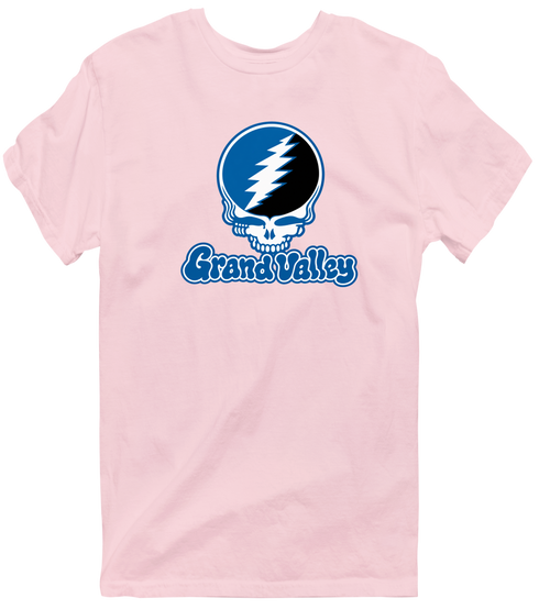 Grand Valley State Stealie Premium Unisex T-Shirt — Design: Grand Valley State University — Light Pink