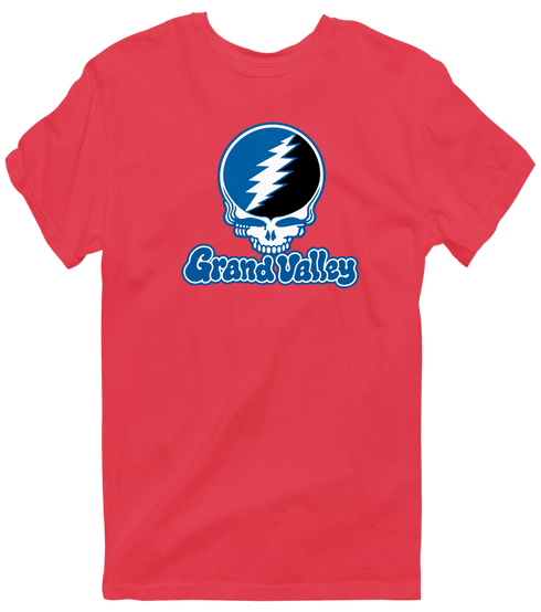 Grand Valley State Stealie Premium Unisex T-Shirt — Design: Grand Valley State University — Heather Red