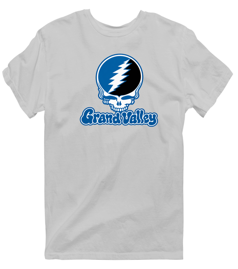 Grand Valley State Stealie Premium Unisex T-Shirt — Design: Grand Valley State University — Sport Grey