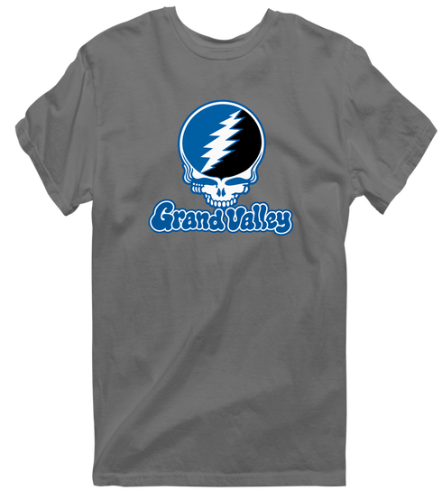 Grand Valley State Stealie Premium Unisex T-Shirt — Design: Grand Valley State University — Charcoal