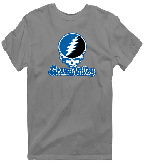 Grand Valley State Stealie Premium Unisex T-Shirt — Design: Grand Valley State University — Dark Heather