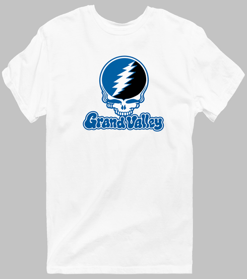 Grand Valley State Stealie Premium Unisex T-Shirt — Design: Grand Valley State University — White