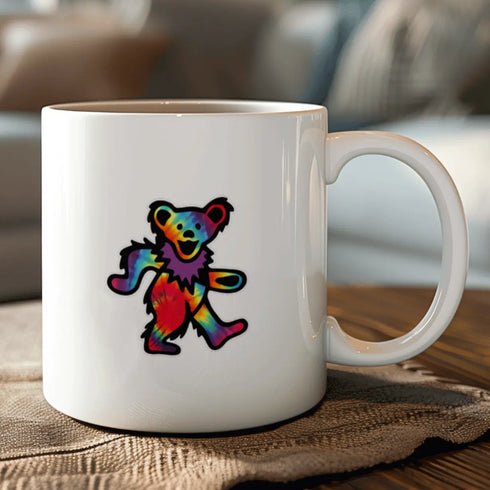 Grateful Dead - Tie-Dye Dancing Bear 15 Ounce Coffee Mug - StealieShop