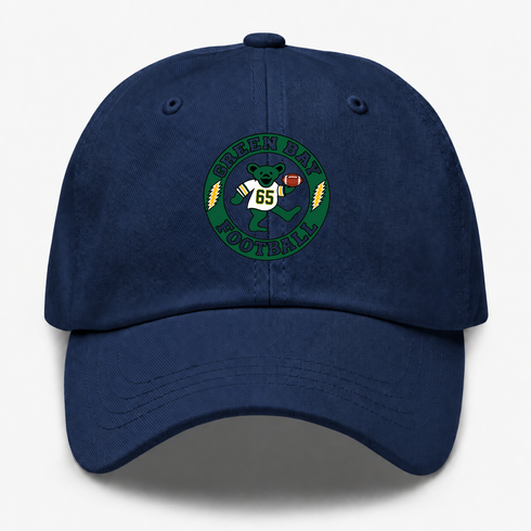 Green Bay Football Dancing Bear Premium Dad Hat — Green Bay Packers — Navy