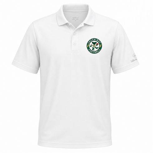 Green Bay Football Dancing Bear Premium Polo — Green Bay Packers — White