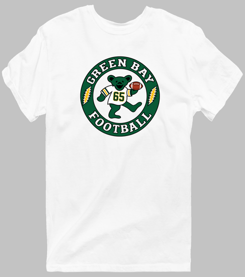 Green Bay Football Dancing Bear Premium T-Shirt — Green Bay Packers — White