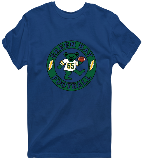 Green Bay Football Dancing Bear Premium T-Shirt — Green Bay Packers — Navy