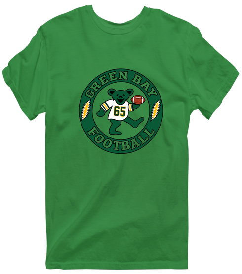 Green Bay Football Dancing Bear Premium T-Shirt — Green Bay Packers — Irish Green
