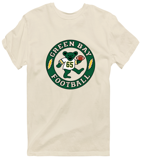 Green Bay Football Dancing Bear Premium T-Shirt — Green Bay Packers — Sand