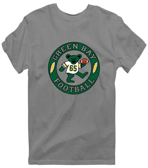 Green Bay Football Dancing Bear Premium T-Shirt — Green Bay Packers — Dark Heather