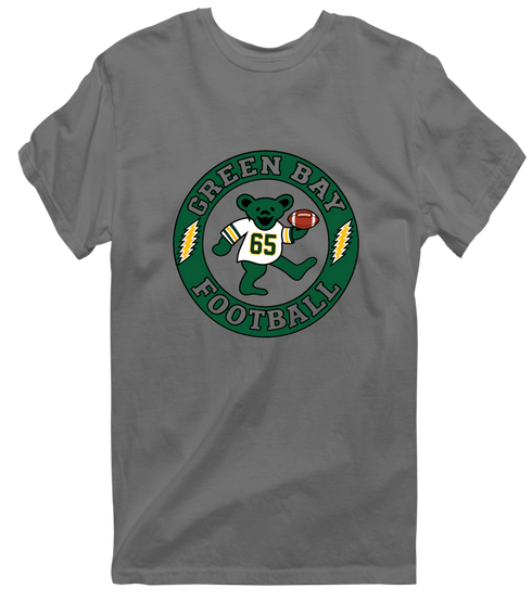 Green Bay Football Dancing Bear Premium T-Shirt — Green Bay Packers — Charcoal