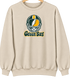 Green Bay Helmet Stealie Premium Unisex Crewneck — Green Bay Packers — Sand