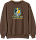 Green Bay Helmet Stealie Premium Unisex Crewneck — Green Bay Packers — Brown