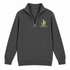 Green Bay Helmet Stealie Premium Unisex Quarter-Zip — Green Bay Packers — Charcoal