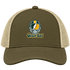 Green Bay Helmet Stealie Premium Unisex Trucker Cap — Green Bay Packers — Moss/Khaki