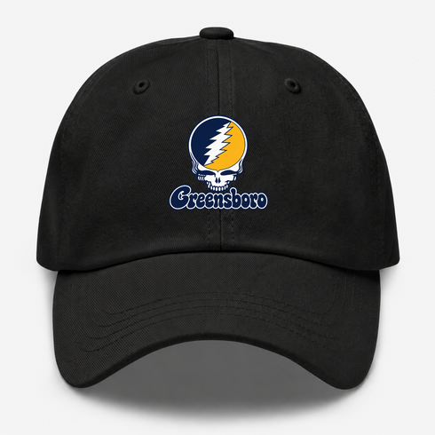 Greensboro Stealie Premium Unisex Dad Hat — Design: North Carolina University of Greensboro — Black
