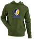 Greensboro Stealie Premium Unisex Hoodie — Design: North Carolina University of Greensboro — Military Green