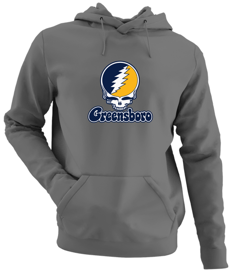 Greensboro Stealie Premium Unisex Hoodie — Design: North Carolina University of Greensboro — Charcoal