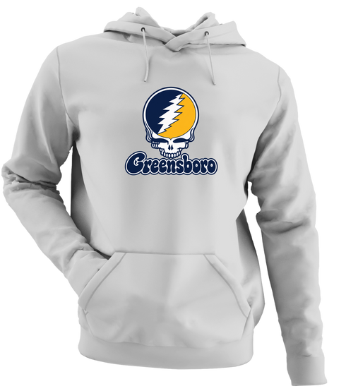 Greensboro Stealie Premium Unisex Hoodie — Design: North Carolina University of Greensboro — Sport Grey