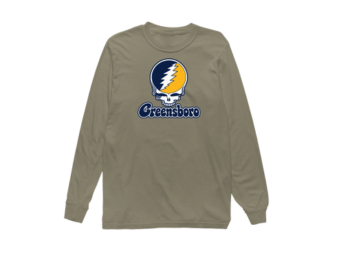Greensboro Stealie Premium Unisex Long-Sleeve — Design: North Carolina University of Greensboro — Sandstone
