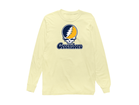 Greensboro Stealie Premium Unisex Long-Sleeve — Design: North Carolina University of Greensboro — Butter