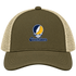 Greensboro Stealie Premium Unisex Trucker Cap — Design: North Carolina University of Greensboro — Moss/Khaki