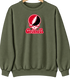 Grinnell Stealie Premium Unisex Crewneck — Design: Grinnell College — Military Green