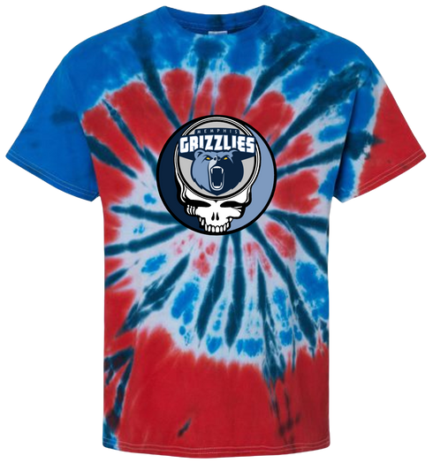 Memphis Grizzlies Stealie Tie-Dye T-Shirt