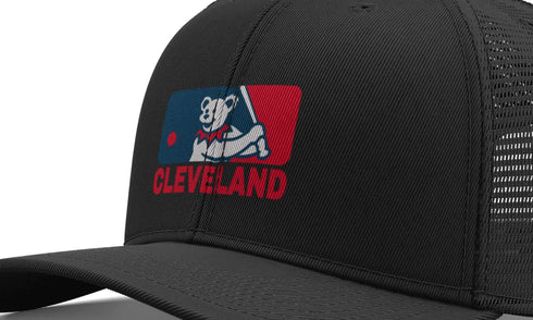 Grateful Dead - Cleveland Guardians Dancing Bear Logo Grateful Dead Trucker Cap - StealieShop