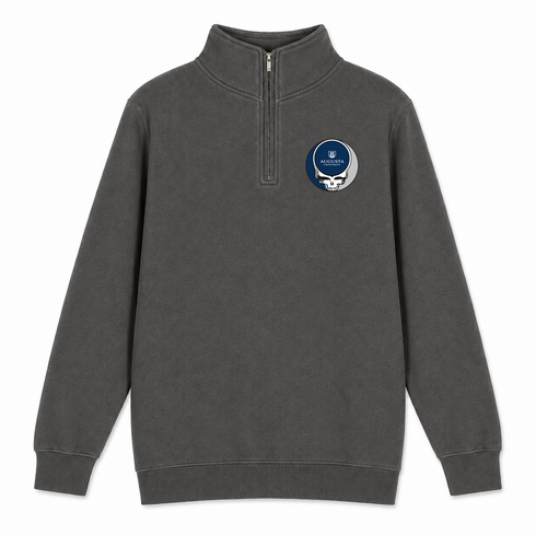 Augusta University - Premium Grateful Dead Quarter-Zip Pullover - Charcoal - 5