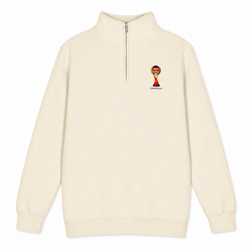 German FIFA New Troph - Premium Grateful Dead Quarter-Zip Pullover - Sand - 1