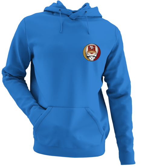 San Francisco Football - Premium Grateful Dead Left Chest Hoodie - Heather Royal - 5