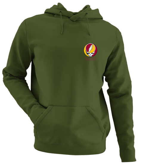 Arizona State University - Premium Grateful Dead Left Chest Hoodie - Military Green - 7