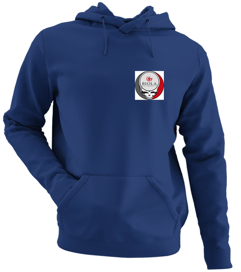 Biola University - Premium Grateful Dead Left Chest Hoodie - Navy