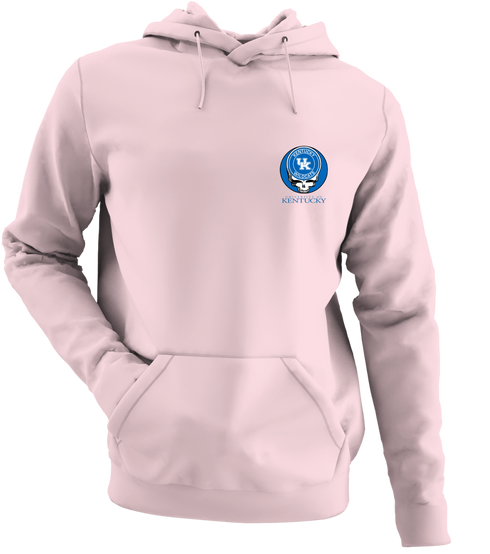 University of Kentucky - Premium Grateful Dead Left Chest Hoodie - Light Pink
