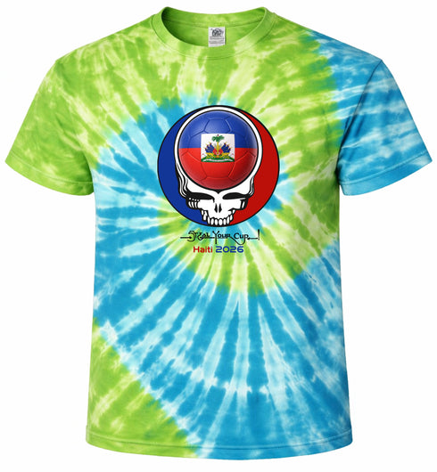 Haiti FIFA World Cup Stealie Tie-Dye T-Shirt
