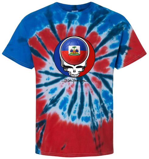 Haiti FIFA World Cup Stealie Tie-Dye T-Shirt