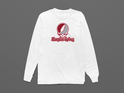 Hampden-Sydney Stealie Premium Unisex Long-Sleeve — White